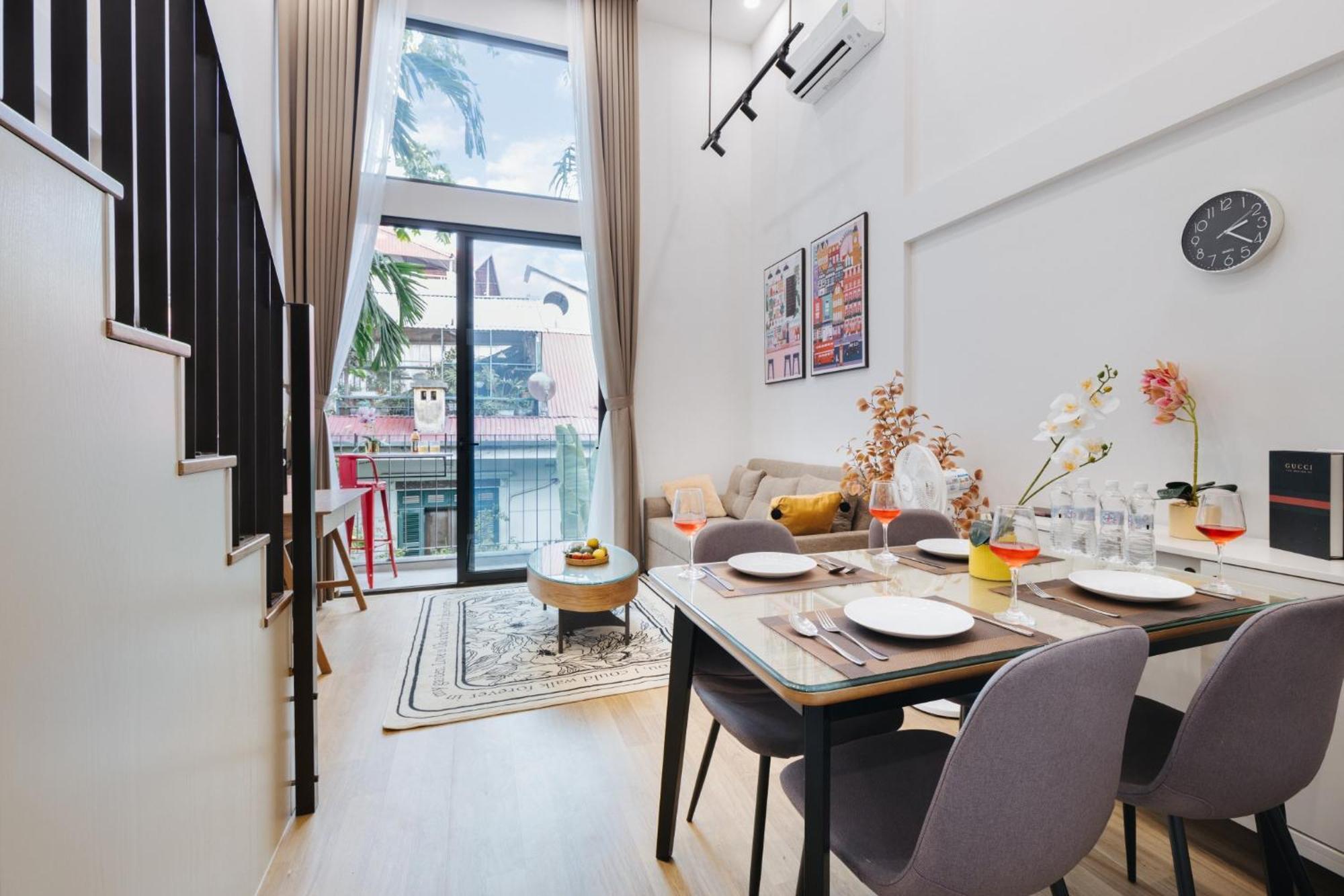 Margaery Boutique Apartment & Skyon9 Rooftop Bar Hanoi Bagian luar foto